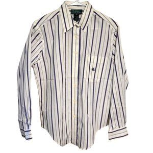 Lauren Ralph Lauren Petites Ladies 100% Cotton, Button Up Shirt, Size 12P NWT